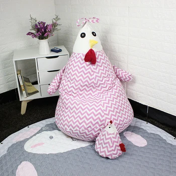 

Large Stuffed Animal Toy Storage Bean Bag Kids Bean Cover Seat Chair Organizer Portable Kids Cartoon Chick Shape Bean Bag