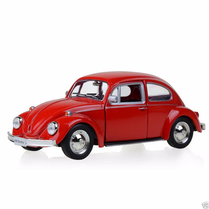 Toy Kids Gift Diecast Model Car Red 1/32 Scale Beetle 1967 Classic Car Pull Back Toys Collection Hobbies Model