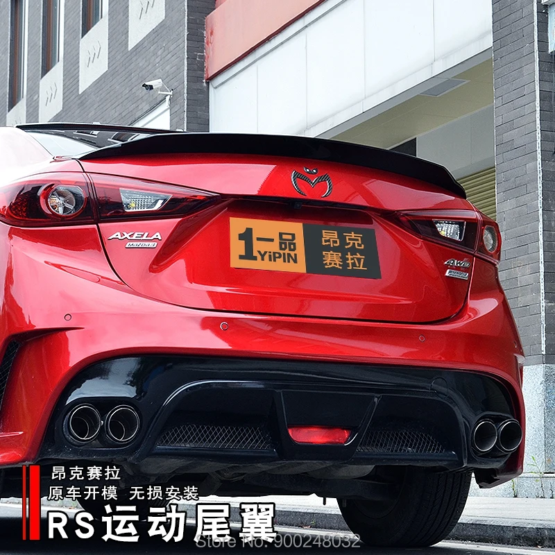 

for Mazda 3 Axela 2014-2020 ABS High-quality rear spoiler Wing Trunk Lip Boot Cover Car Styling