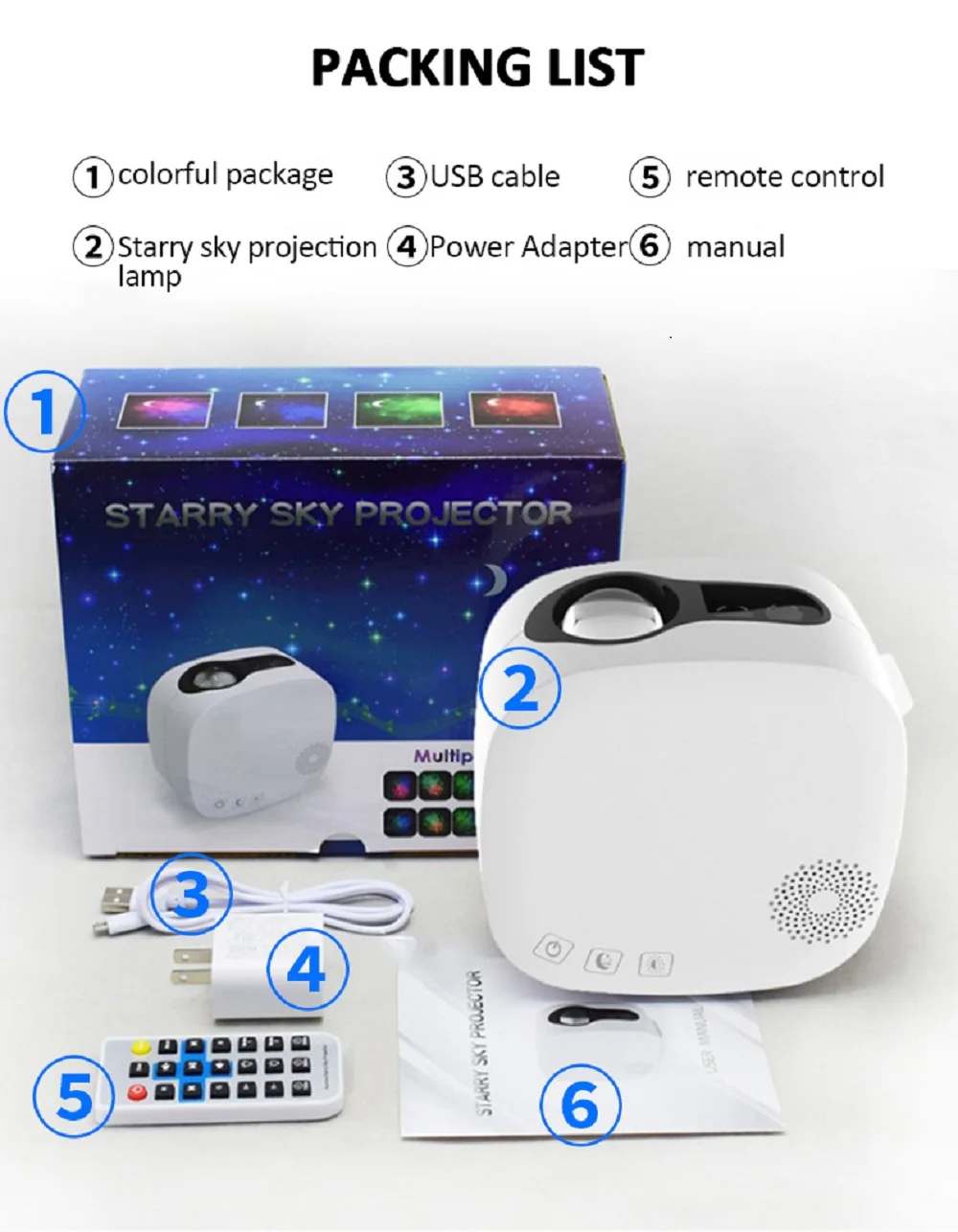 Galaxy Projector Laser Proyector led Projector Colorful Starlight projetor Night Light Music Bluetooth Children Bedroom