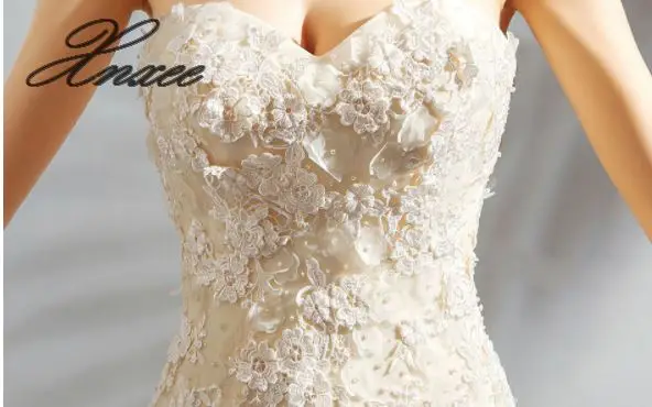 Xnxee Женская романтическая роза рыбий хвост платье Vestido de novia XS-3XL