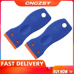 Racloir en plastique à Double tranchant, lames de rasoir de 1.5 pouces, pour envelopper la voiture, teinte de fenêtre, outils pour enlever la colle E14B 