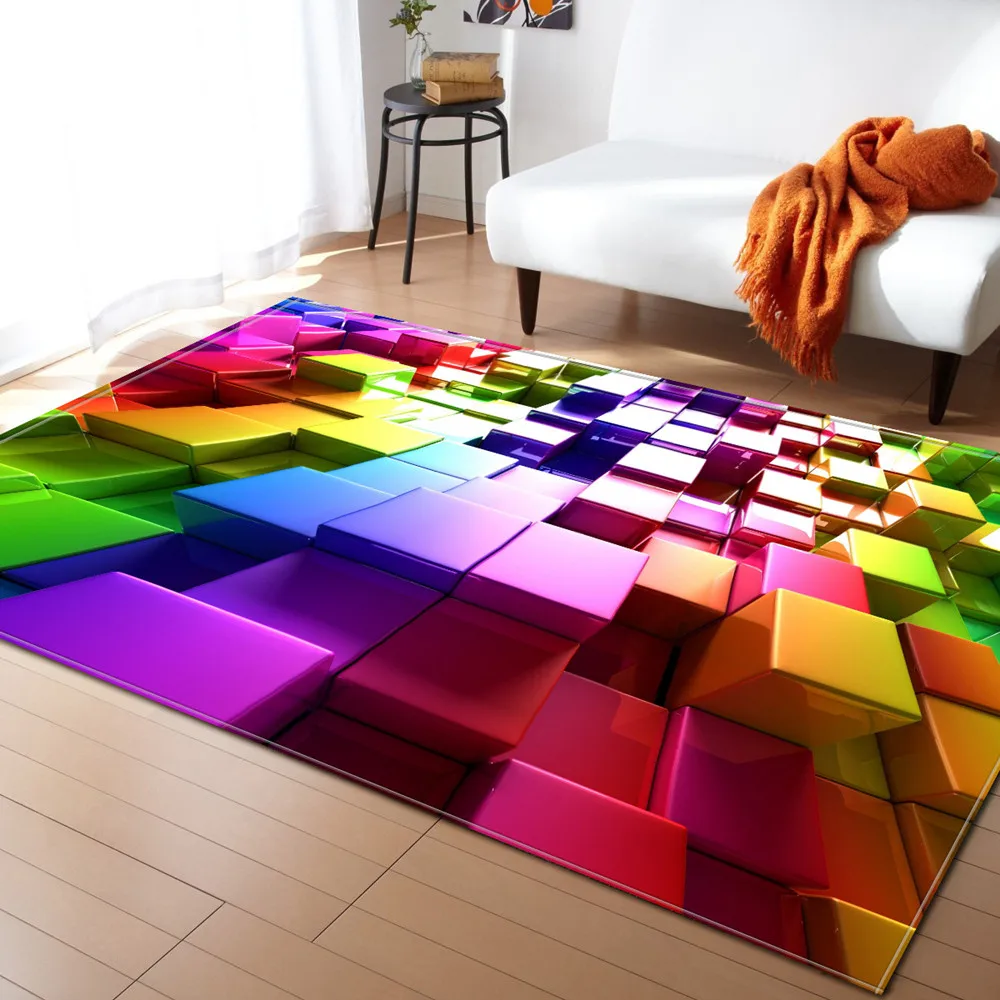 

Nordic Style Large Size Carpet Geometric Pattern 3D Carpets for Living Room Bedroom Area Rugs Antiskid Coffee table Floor Mats