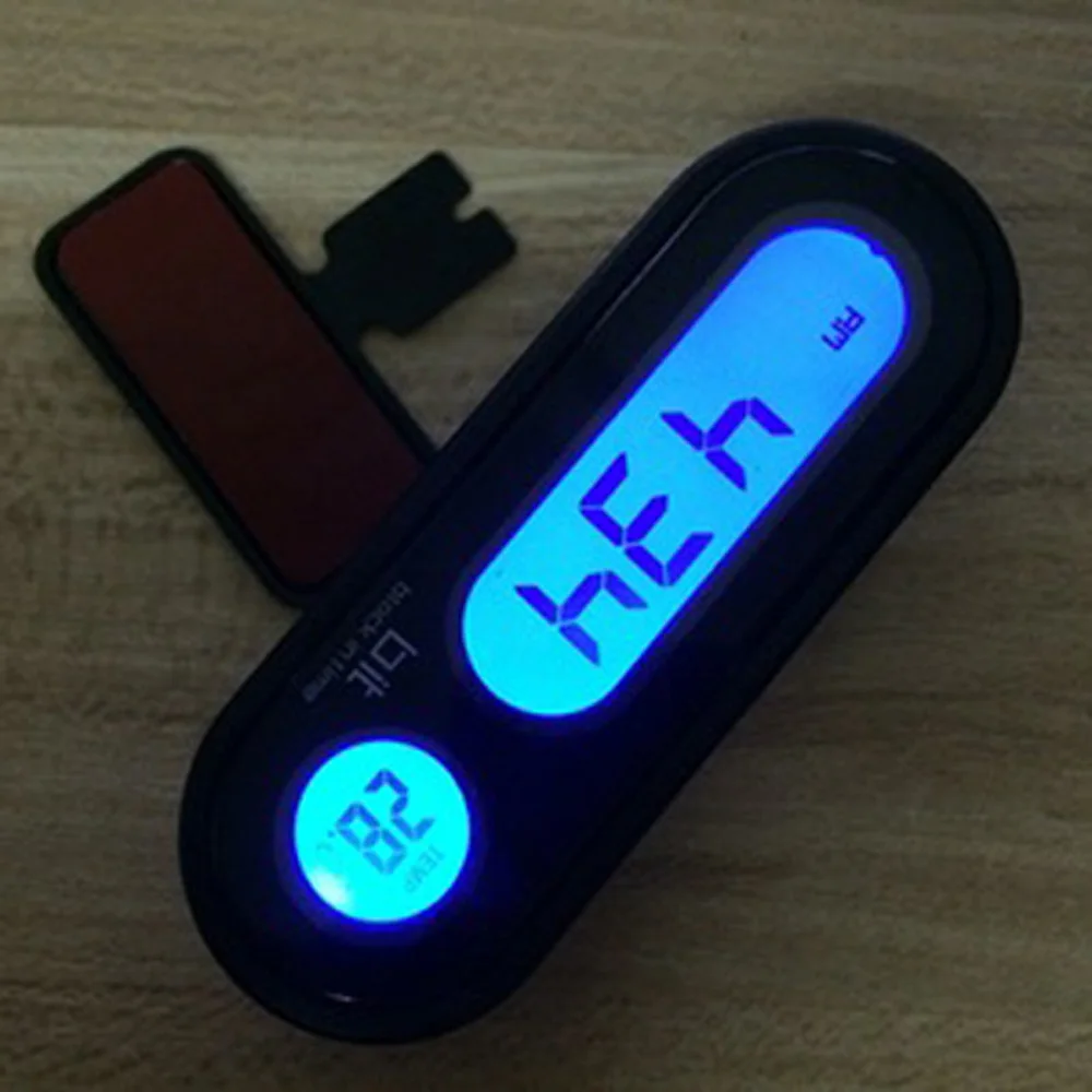 

LED Car Clock Dashboard Electronic Watch Interior Backlight Accessories 2 in 1