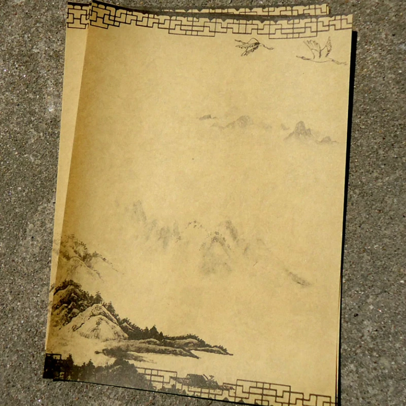 Juego de papel de carta de loto Vintage para fiesta, papelería, escuela, oficina, escritura, letras de papel, almohadilla de dibujo, boceto, papelería, Uds.