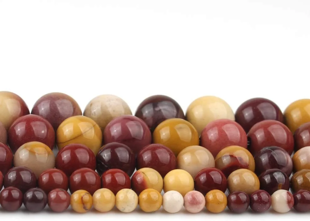 mookaite_Love Beads 天然石圆珠珠宝制作 38.10 厘米 4-6-8-10-12-14mm 半宝石珠 灰_2