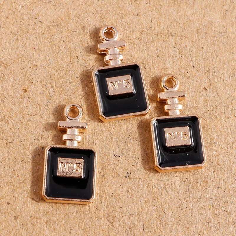 10 stücke 20*11mm niedlichen Emaille Kristall Parfüm Flasche Charm Anhänger für Halskette Ohrringe DIY Schmuck machen Zubehör Ergebnisse – Detail 5