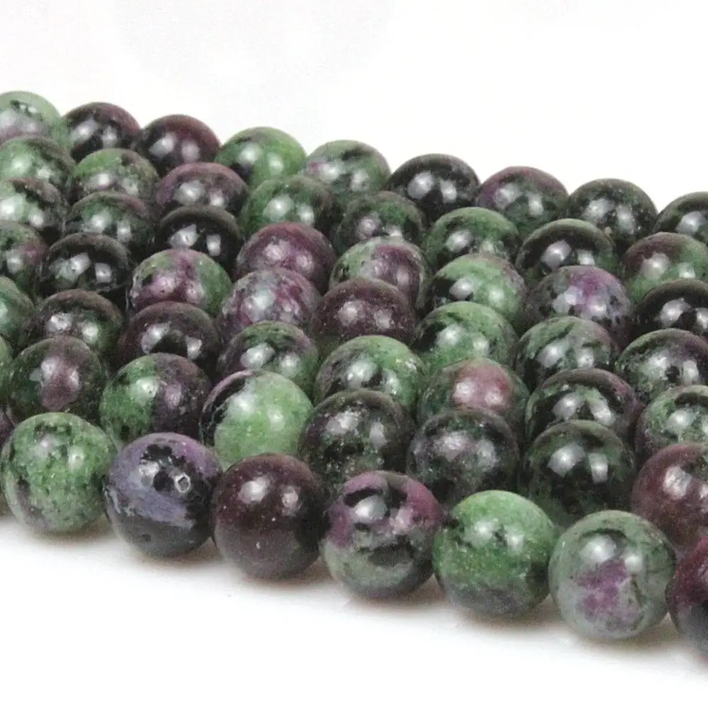 

Natural Round Ruby Zoisite Gemstone Loose Beads 6 8 10 12mm For Necklace Bracelet DIY Jewelry Making 15inch Strand