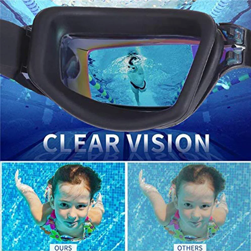 Professional Goggles Anti-Fog UV Protection Adjustable Swimming Goggles Men Women Waterproof silicone Swim glasses Pool Eyewear 5