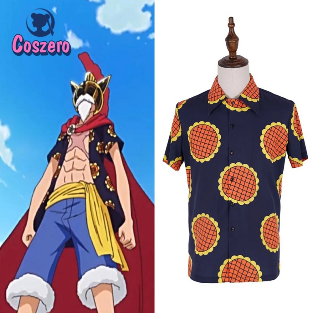 Anime One Piece Monkey D Luffy Sunflower T Shirt Cosplay Costumes Dressrosa Corrida Colosseum Halloween Casual Tops Tee Anime Costumes Aliexpress
