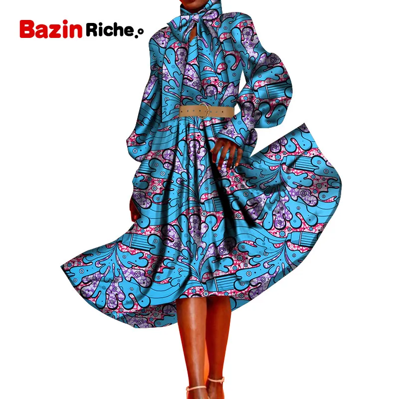 2020 комплект из обуви в африканском стиле платья для Для женщин женская обувь в африканском стиле с рукавами-фонариками, вечерние платья в
