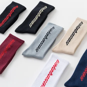 

Fashion Men Cotton Socks Women Streetwear Kanye West Ins Crew Socks Hip Hop Letter Calabasas Socks Long Skateboard Sock