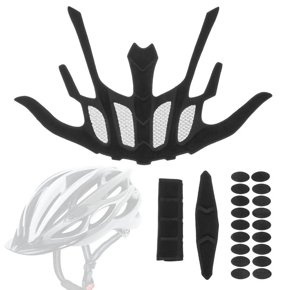 

Helmet Padding Kit Universal Sponge Pad Bike Motorcycle Bicycle Replacement Pads With Insect Net Sports Cycling Accessories