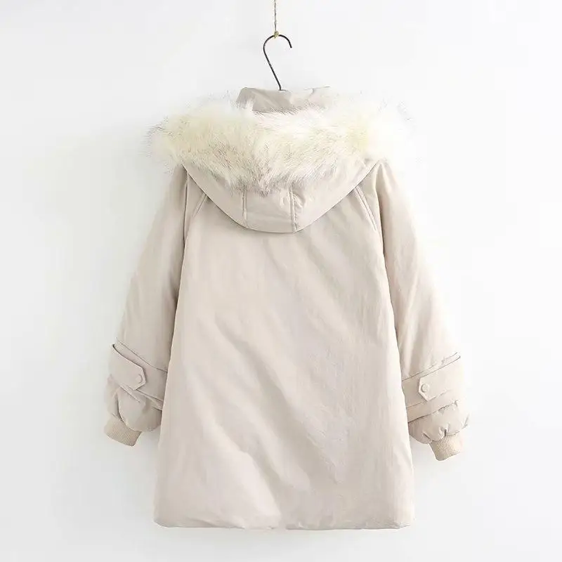Plus Size Women's Winter Coats Hooded Oversized Outwear Female Vintage Casual Tops women winter coat women winter parkas