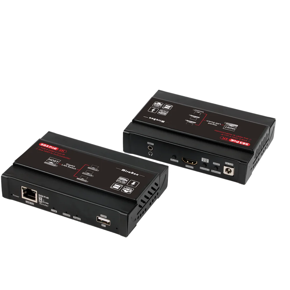 Квм-удлинитель Mirabox 4K HDMI через TCP IP передатчик компактный и умный один для многих