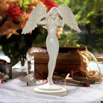 

ANTIQUE ANGEL SCULPTURE HANDMADE RESIN BELLE CHARACTER STATUETTE CRAFTWORKS ORNAMENT FOR HOUSEHOLD DECORATION AND ART COLLECTION