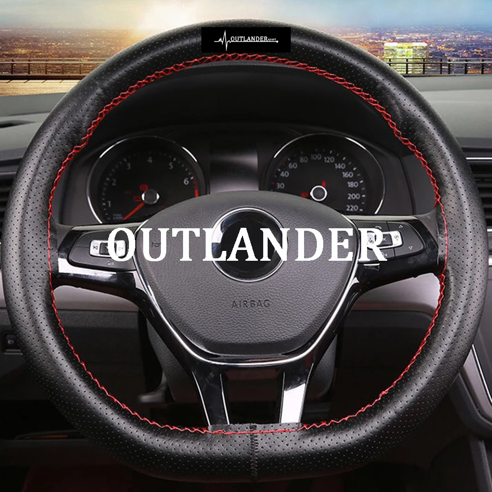 Кожаный чехол рулевого колеса автомобиля для mitsubishi outlander 3 xl 2008 2007 Авто Руль крышка аксессуары