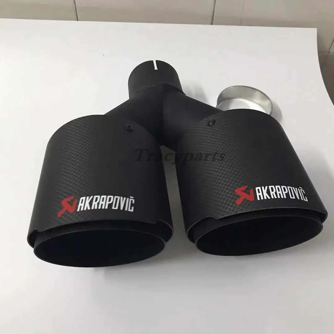 1 шт. Akrapovic 63 мм в 89 мм из Универсальный Черный Нержавеющая сталь+ углеродное волокно глушитель выхлопной конец трубы советы