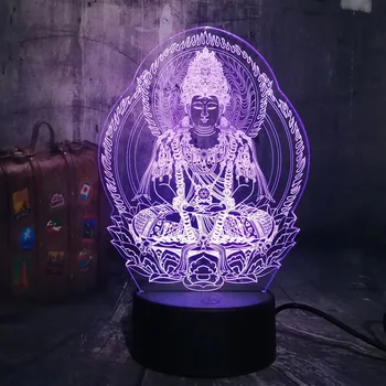

Buddha meditates 3D three-dimensional night light creative dream led lamp desktop small ornaments