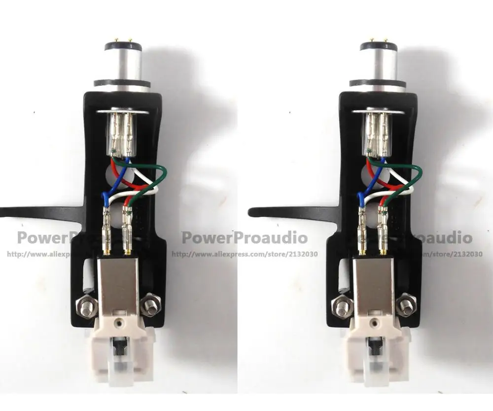 2sets/lot Magnetic Cartridge Stylus With Turntable Headshell 4 Pin Contacts For Phonograph Turntable Gramophone LP Vinyl Needle