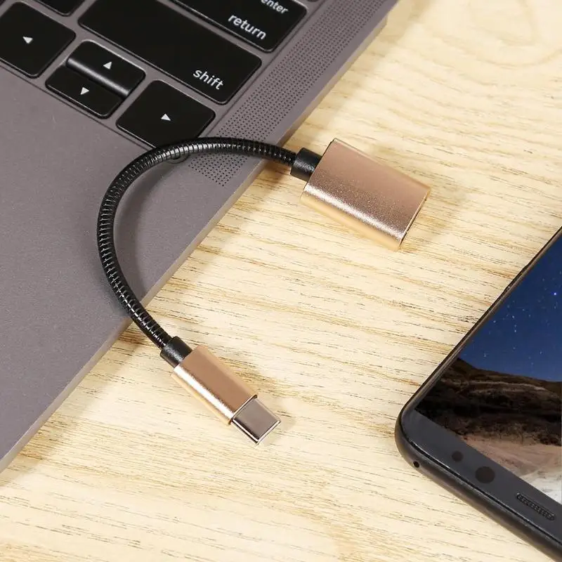 14,5 см USB C адаптер для телефона OTG кабель type C штекер для USB2.0 Женский кабель для передачи данных