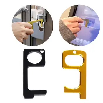 

Open Door Helper Portable Zero Touch Anti Germ Elevator Button Drawer Door Handle Assistant Safety Contactless Keychain