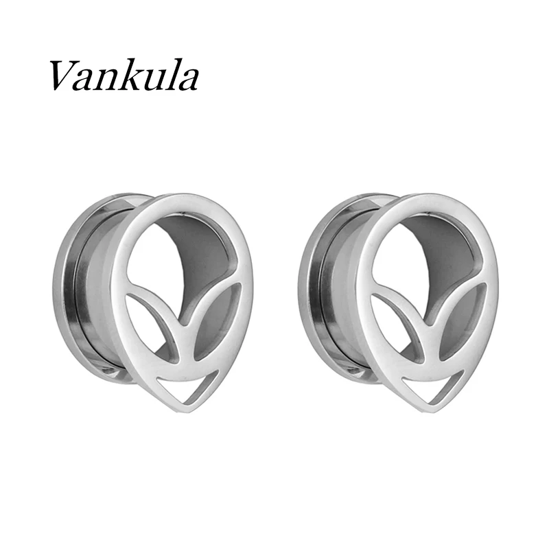 Ванкула 2 шт. 316L кольцо для пирсинга из нержавеющей стали расширитель уха туннель штекер Мода пирсинг ювелирные изделия для тела - Окраска металла: steel