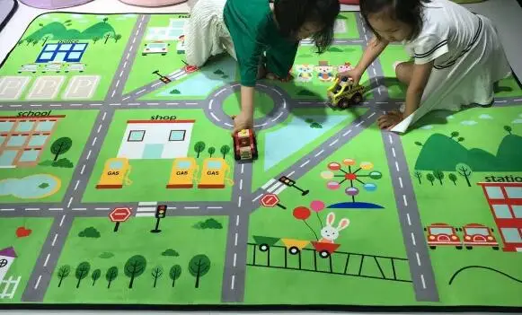 BXX018L Детский игровой ковер, коврик для ползания, развивающий коврик из пены, толстый коврик, складной, моющийся, декор для детской комнаты BXX018 - Цвет: BXX018L
