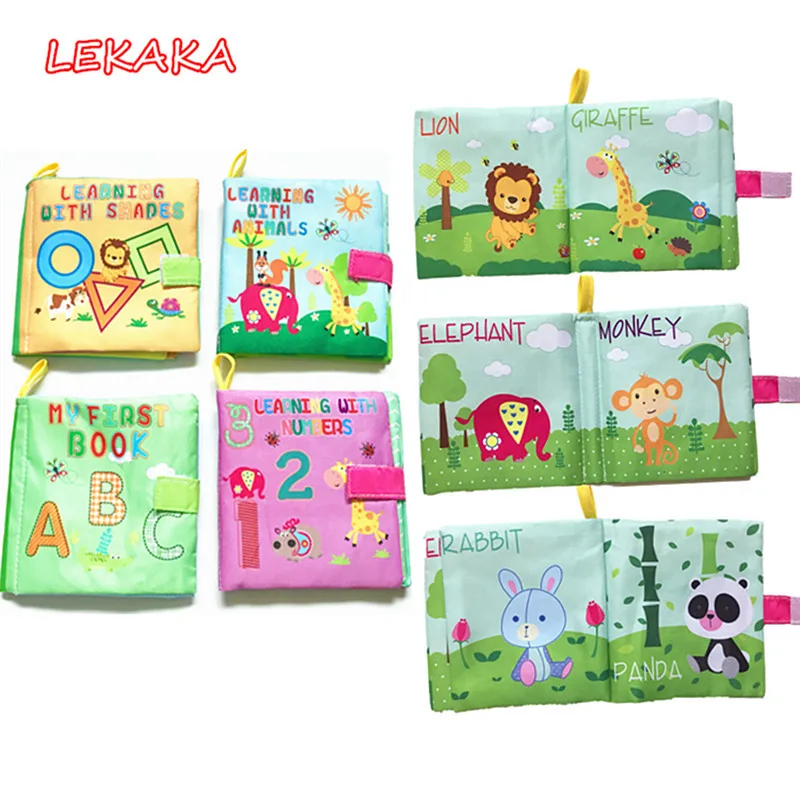 

Baby Soft Book Rustle Sound Infant Bed Stroller Education Reading Baby Learning Toys Cloth Books for 0-36 Month Newborn Boy Girl