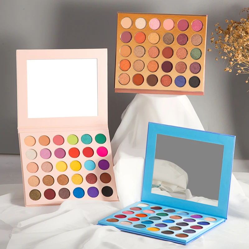 Палитра теней для век 30 цветов пигмент Шиммер матовые Пудровые тени палитра