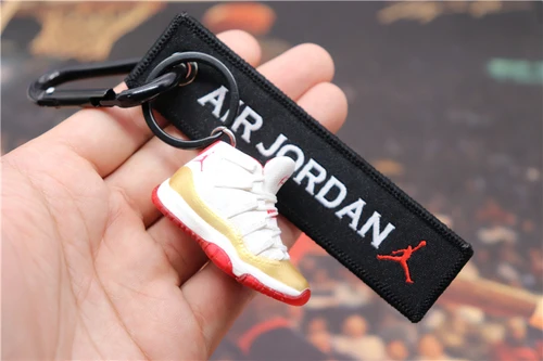 Ручной работы 3D AJ11 брелок Air Mini Jordan кроссовки модель милый брелок для ключей Баскетбольная обувь брелок - Цвет: 6