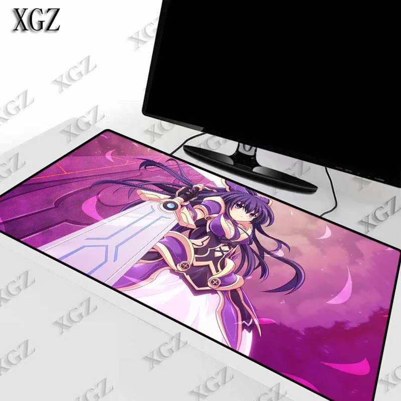 XGZ Аниме Девушки Дата живой большой игровой коврик для мыши замок край коврик клавиатура стол для ноутбука компьютер геймер коврик