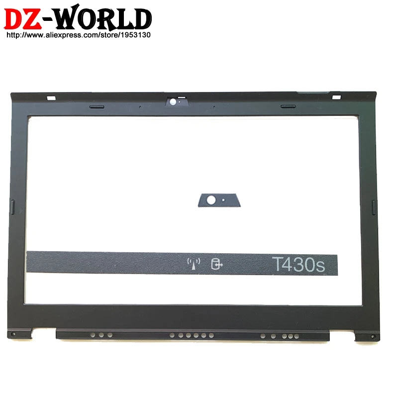 ЖК-экран передняя оболочка рамка Крышка для lenovo ThinkPad T420S T430S w/светодиодный светильник индикатор модель камеры стикер 04W1675