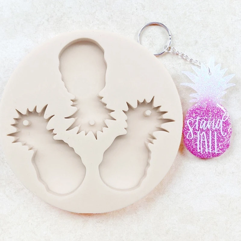 Блестящий брелок в форме ананаса/кактуса подвеска литье инструмент для