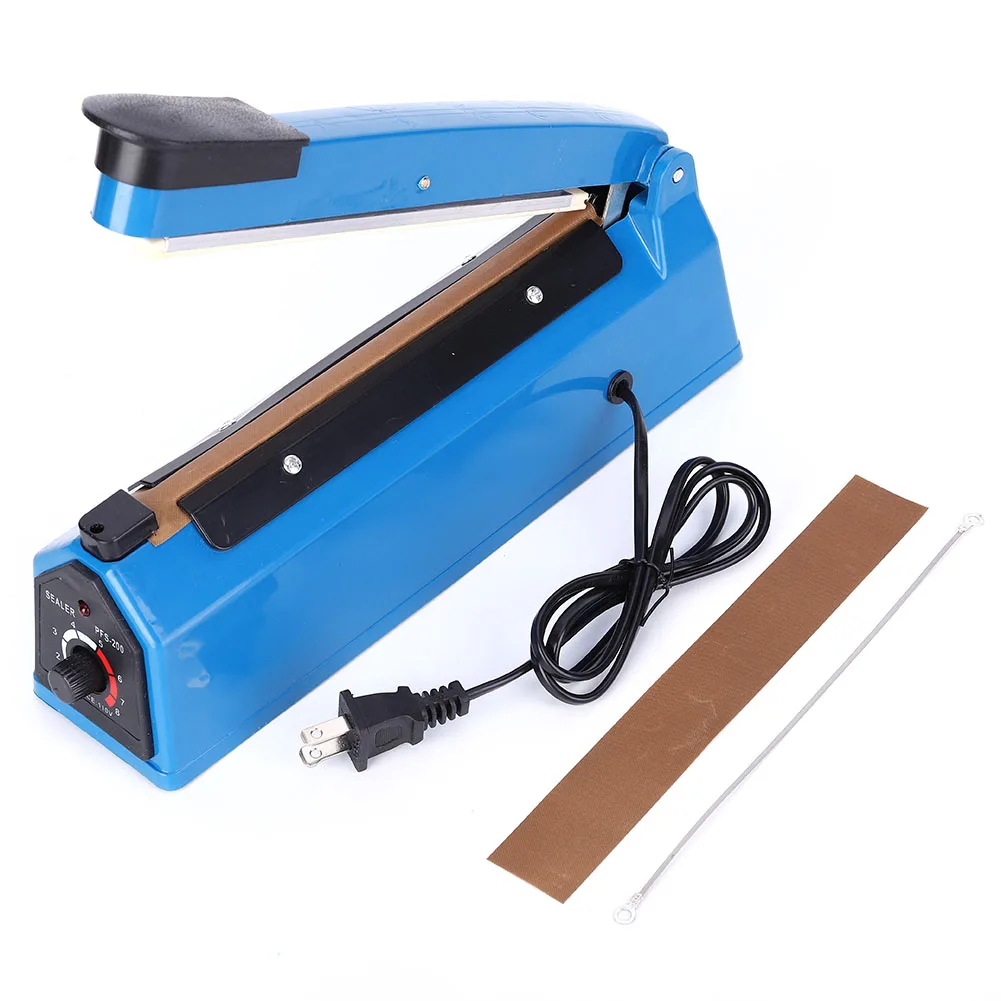 PFS-200 210W Manual Heat Bag Sealer 8in Impulse Sealing Machine Adjustable Timer US Plug AC110V | Инструменты