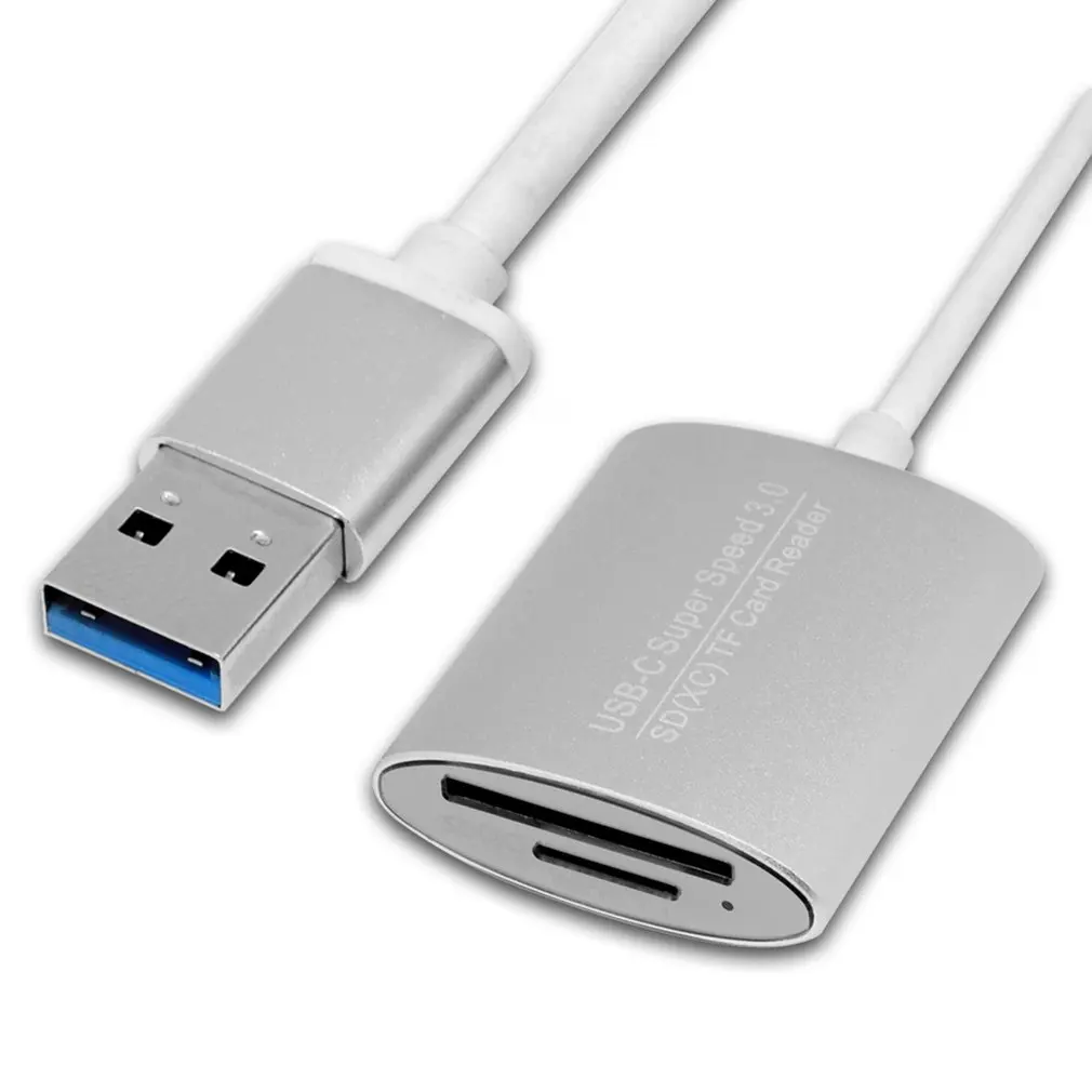 Алюминиевый сплав USB 3,0 интерфейс Поддержка безопасности цифровая карта памяти TF карта 2 в 1 кардридер для компьютера смартфон