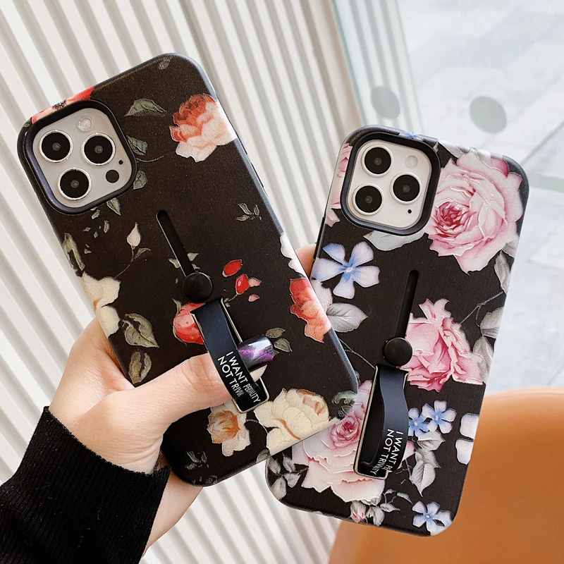 Модный чехол с кольцом-петлей для телефона iPhone 12 Mini 11 Pro Max XS защитный