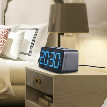 

Large Number Display Table Clock Snooze Night Light with USB Cable 12/24 hours Electronic nixie clock Dual Alarm Watch