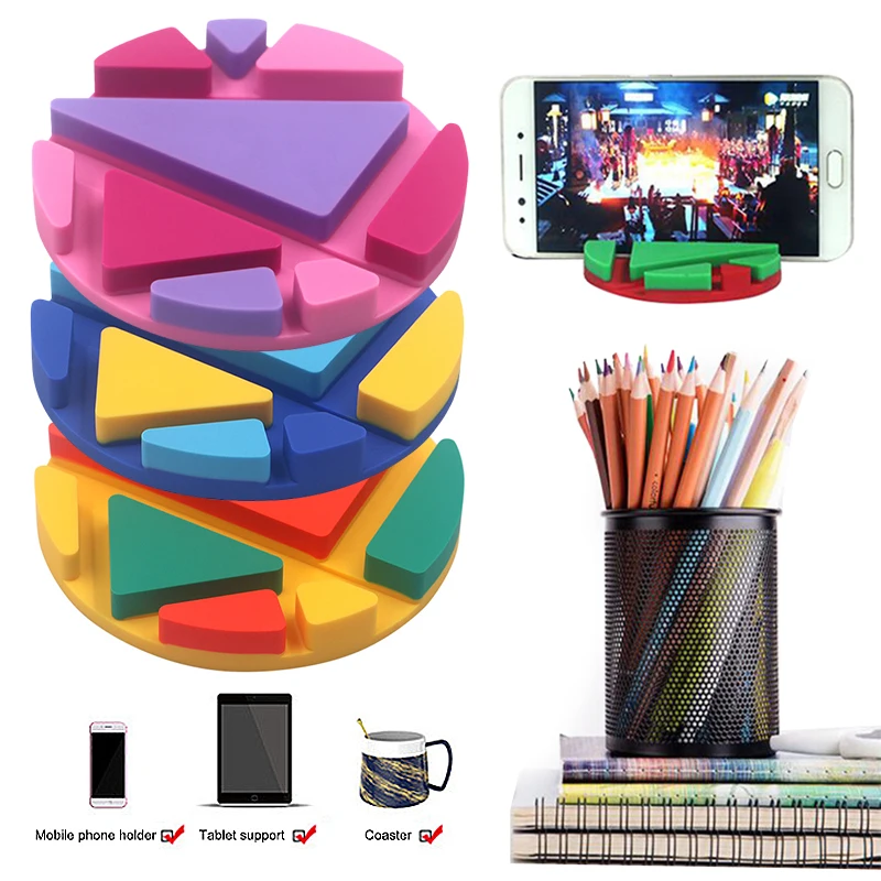 

Multifunction Phone Holder Table Mat Silicone Cup Pad Desk Card Mug Support Bracket Coaster Protect Furniture From Heat Damage