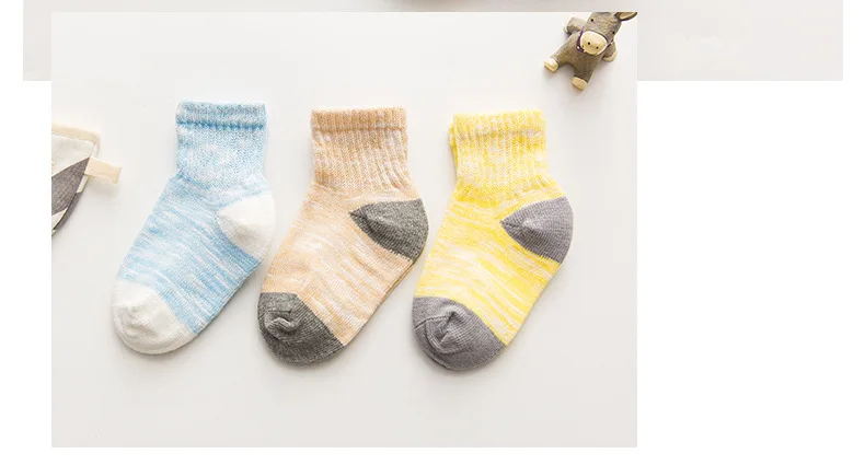 3 пары/партия, носки для новорожденных мальчиков и девочек, весенне-осенние повседневные хлопковые носки для малышей от 0 до 24 месяцев