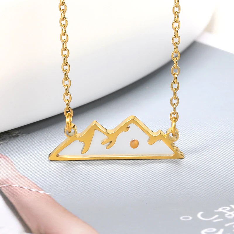 psicología plan Penetrar Collar de cadena de acero inoxidable para Mujer, joyería de moda, semilla  de mostaza, montaña nevada, joyería de boda, regalos para mamá|Collares de  cadena| - AliExpress