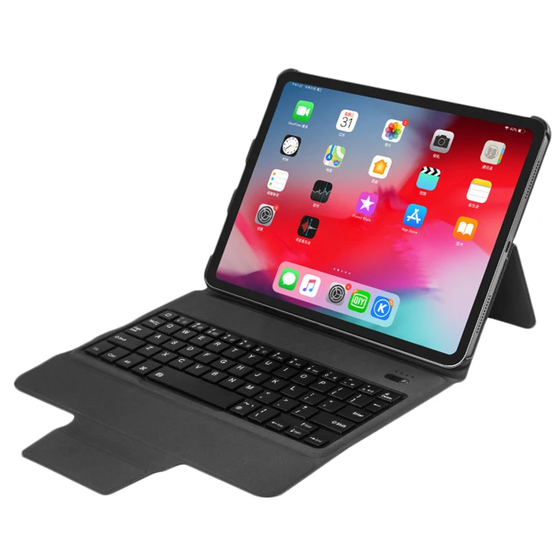 Для Pro 12,9 Чехлы для планшетов из искусственной кожи ультра тонкий беспроводной Bluetooth клавиатура чехол для нового Pro 12,9+ Flim