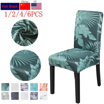 

New 1/2/4/6PCS Spandex Chair Covers Elastic Dining Chair Cover Stretch Slipcovers Protector Anti-Dust Home Furniture Decor