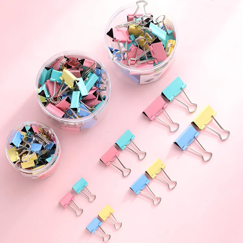 

Color Long Tail Clip Large Size Small Dovetail Clip 19/25/32 fan wei jia Voucher Iron Clip