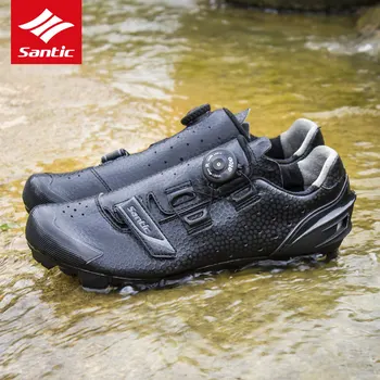 

Santic Men Ultra Fiber Self-locking Mesh Shoes Cycling Shoes Breathable Nylon TPU Strong Sole Auto-Lock Mountain Bike Shoes