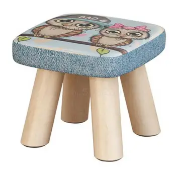 

Solid Wooden Stool, Family Chair, Fashionable Shoe Stool, Round Stool, Adult Sofa Stool, Low Stool, Creative Small Stool