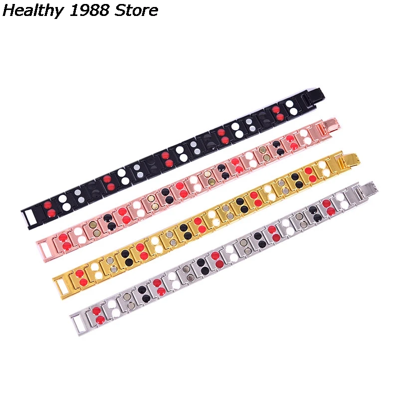 Men's Bracelets Energy Magnetic Tourmaline Bracelet Health Care Jewelry For Women Bracelets Bangle Slimming Product Weight Loss Products Magnetic Therapy Bracelets