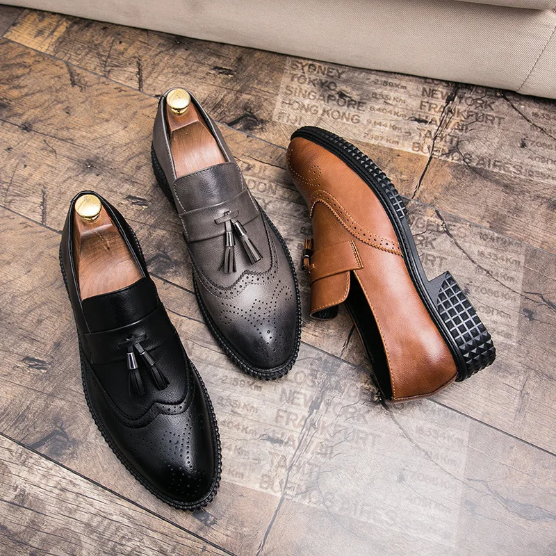 

Light Cloth Locke Wipe Color Trend Male Shoe Business Affairs England Wind Correct Dress Manual Leather Shoes Leisure Time