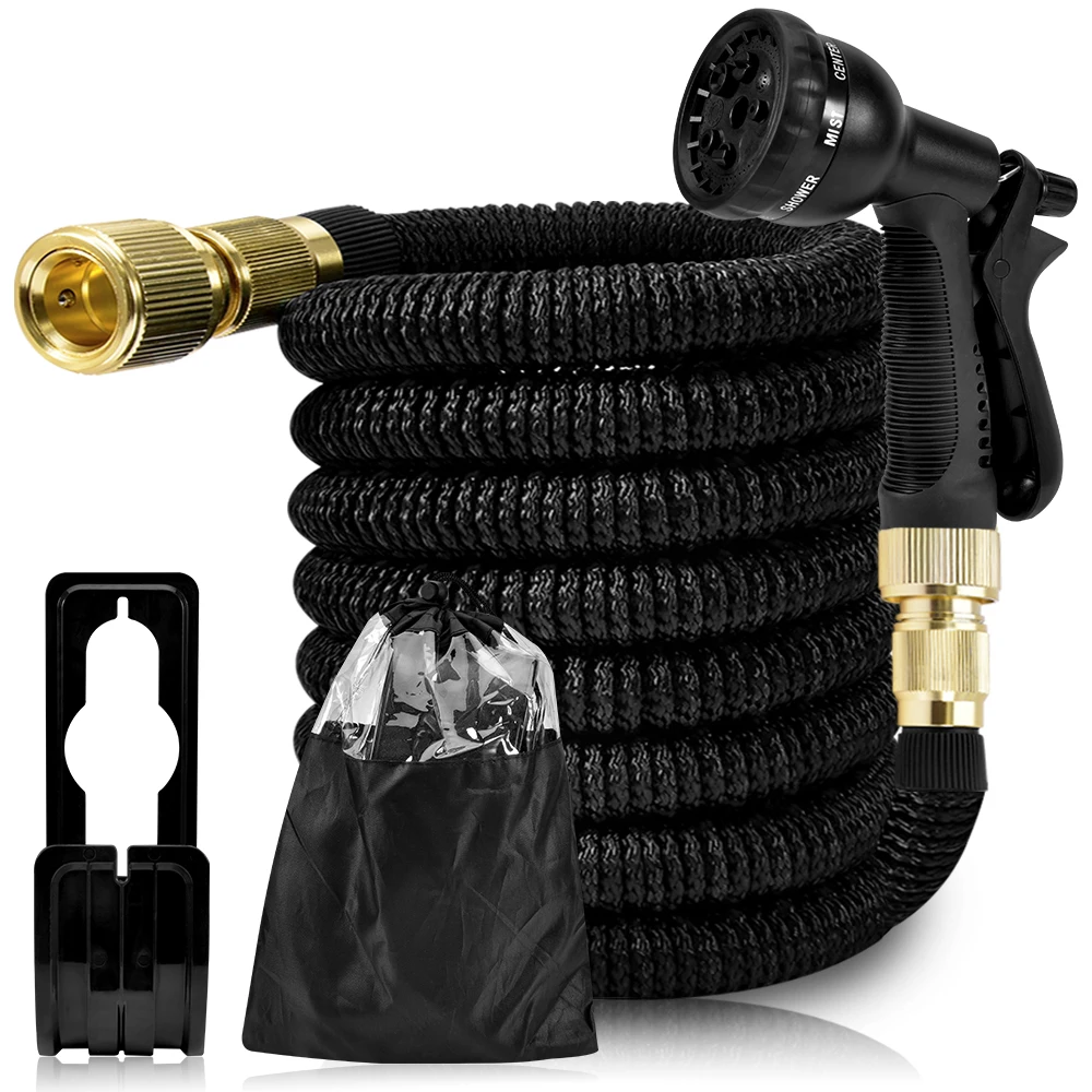 

Garden Water Hose 25Ft-100Ft Garden Hose Expandable Magic Water Hose with Spray Gun Flexible Hoses Pipe Watering Connector D30