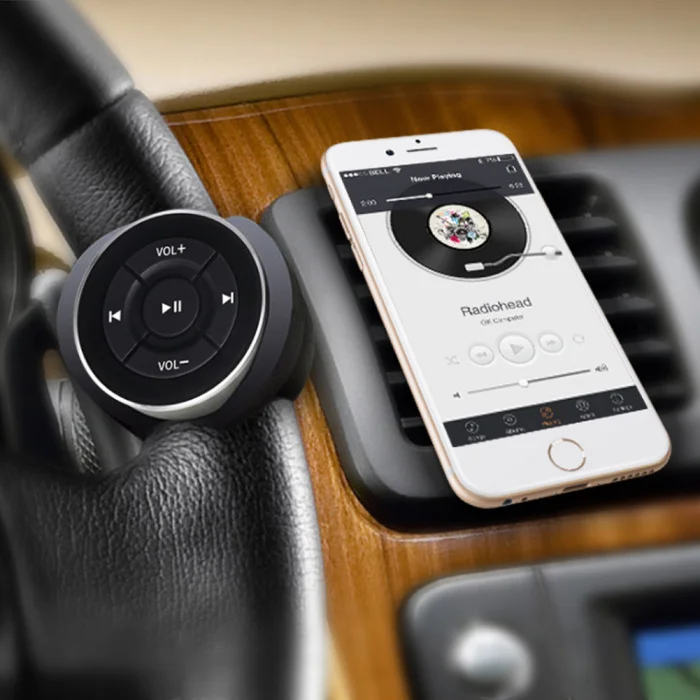 Bluetooth автомобильная Кнопка громкости музыки пульт дистанционного управления Рулевое колесо для телефонов Android IOS GDeals